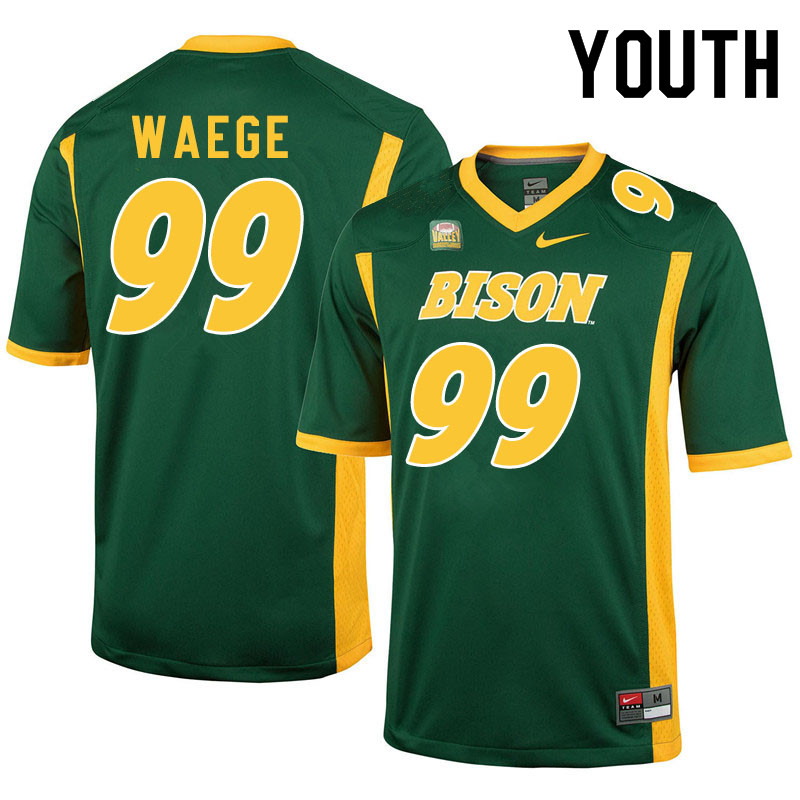 Youth #99 Spencer Waege North Dakota State Bison College Football Jerseys Sale-Green - Click Image to Close